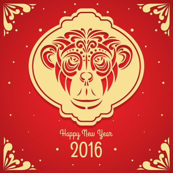2016新观赏中国猴新年的海报