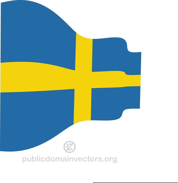 波浪形的瑞典国旗