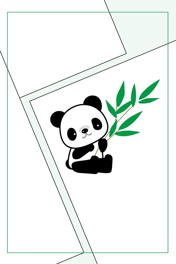电商海报小熊猫背景
