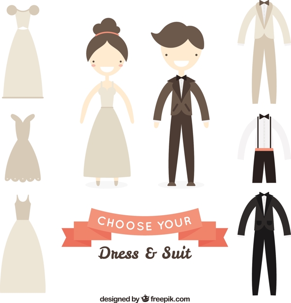 选择你的结婚礼服和套装