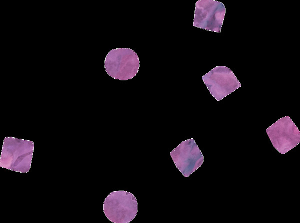紫色时尚圆形形状卡通透明素材