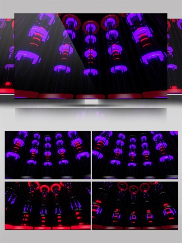 紫色光束灯笼动态视频素材