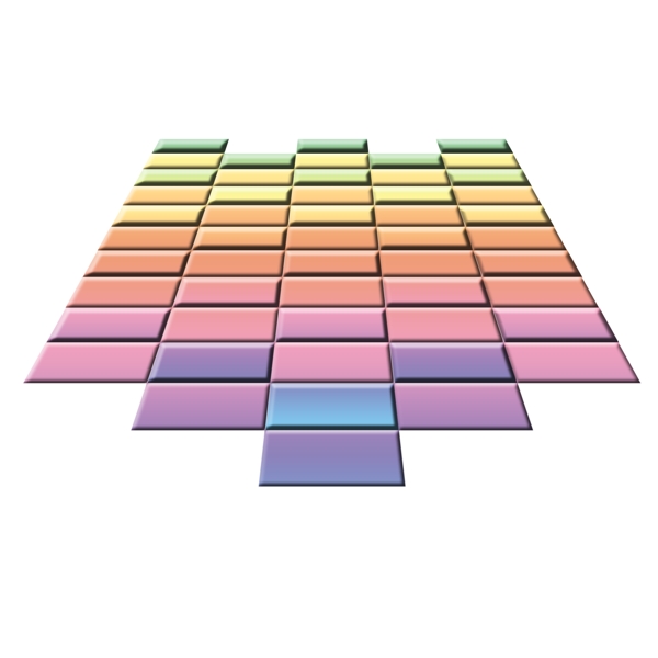彩色系方块音阶拼砖地板瓷砖