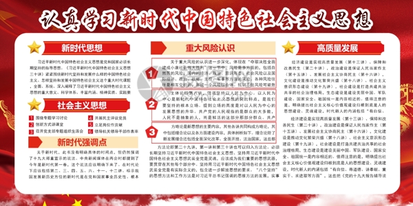 学习新时代中国特色社会主义思想党建两件套展板