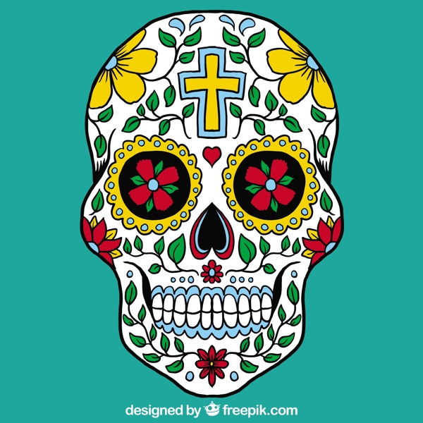 丰富多彩的墨西哥头骨