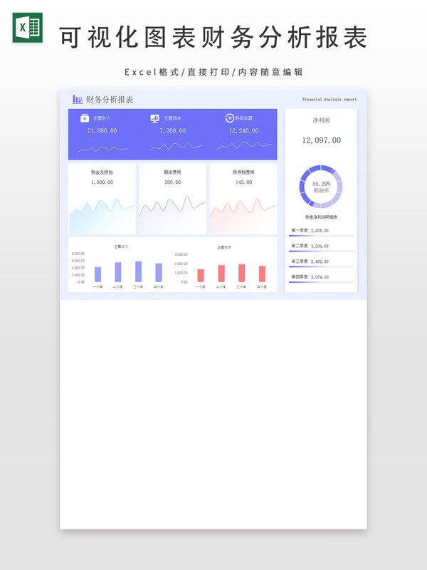 可视化图表财务分析报表