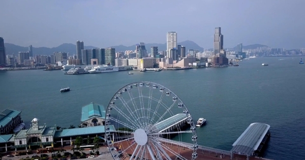 城市高清素材香港航拍