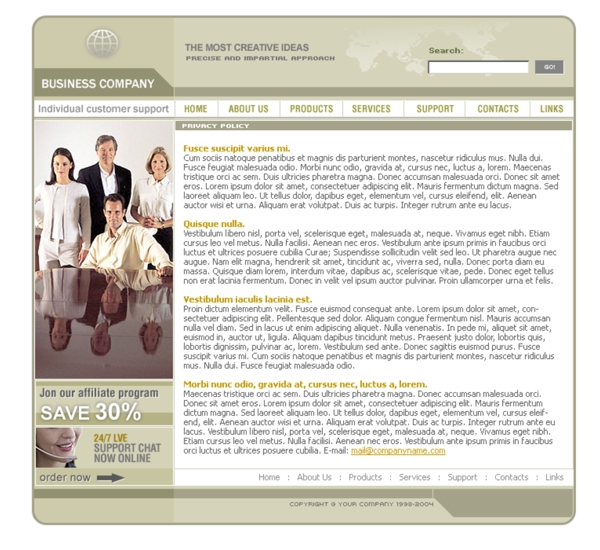 创意商务服务企业网站模板